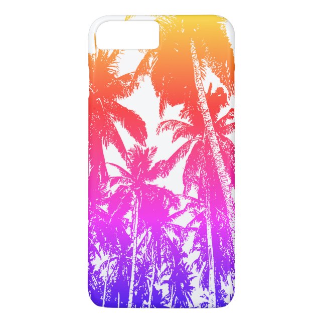 Tropical Palm Trees Muster Handy-Fall Case-Mate iPhone Hülle (Rückseite)