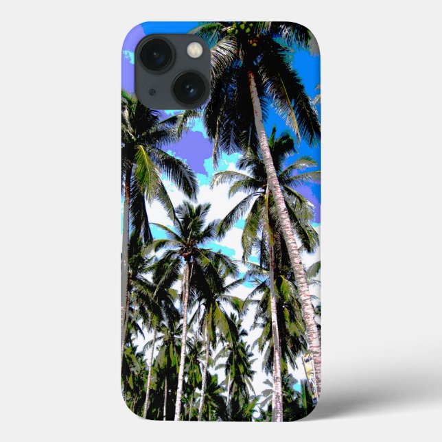 Tropical Palm Trees Muster Handy-Fall Case-Mate iPhone Hülle (Rückseite)