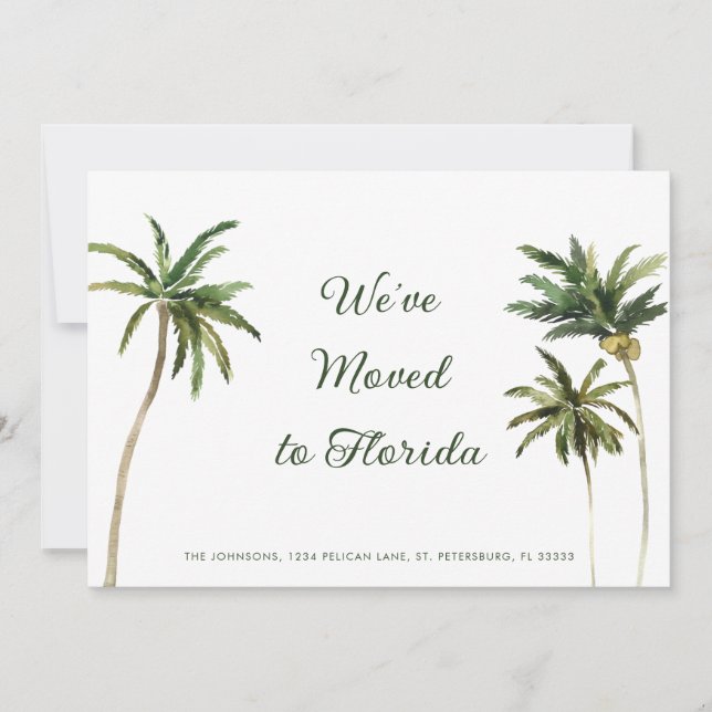 Tropical Palm Trees New Address (Vorderseite)