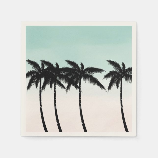 Tropical Palm Trees Ombre Serviette (Vorderseite)