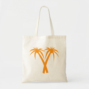 Tropical Palm Trees Orange Summer Tragetasche