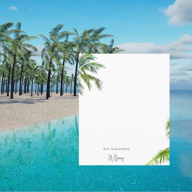 Tropical Palm Trees Personalisiert Name Stationery (Von Creator hochgeladen)