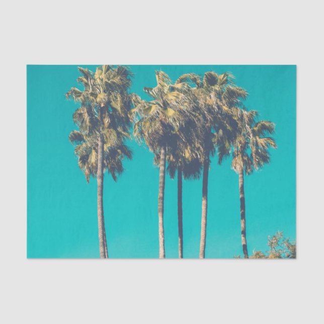 Tropical Palm Trees Retro Seidenpapier (Vorderseite)