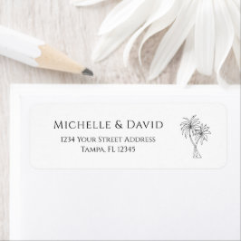 Tropical Palm Trees Simple Classic Rücksendeadress