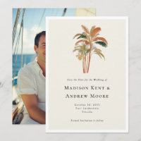 Tropical Palm Trees Watercolor Foto Hochzeit