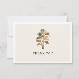 Tropical Palm Trees Watercolor Pastel Boho Hochzei Dankeskarte