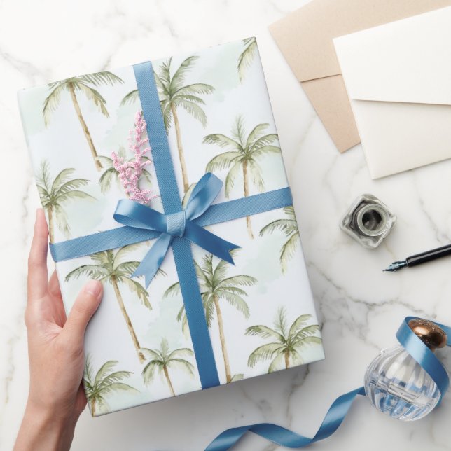Tropical Palm Trees Wedding Geschenkpapier (Schenken)