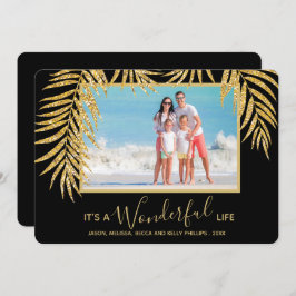 Tropical Palm Trees Weihnachtsfest Foto Feiertagskarte