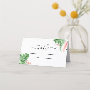 Tropical Palm Watercolor Wedding Platzkarte