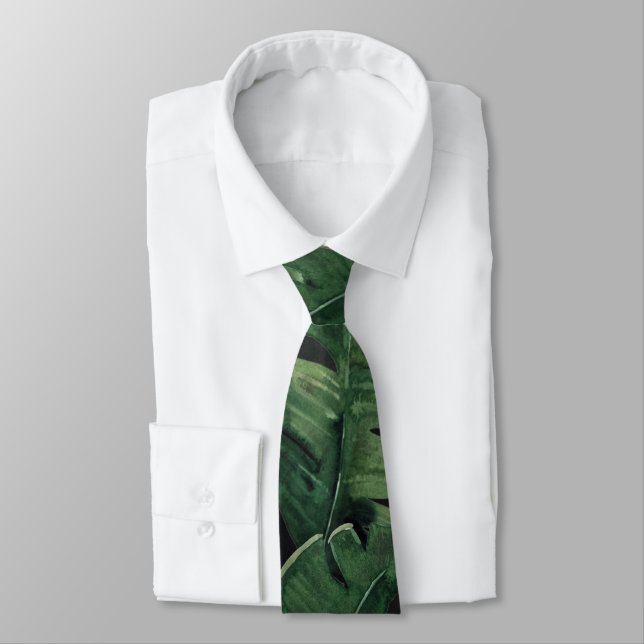 Tropical Palm Wedding Neck Tie 2 Krawatte (Gebunden)