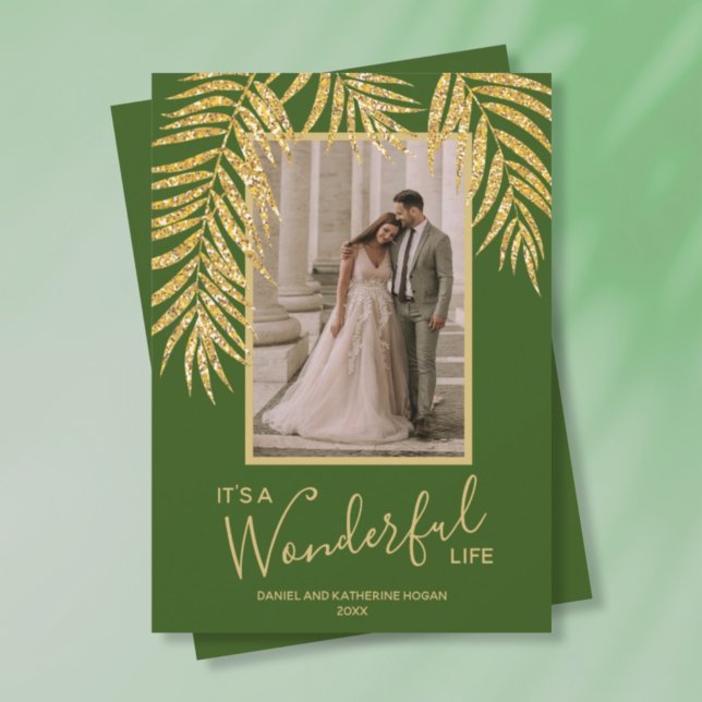 Tropical Palm Weihnachts-Foto Feiertagskarte (Von Creator hochgeladen)