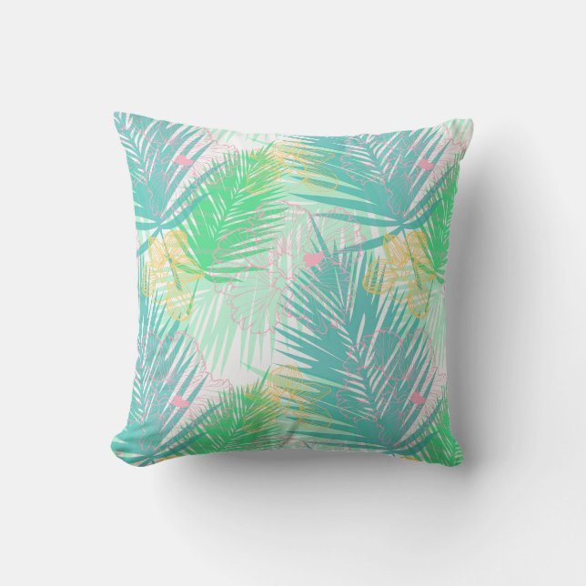 Tropical Palms Accent Pillow Kissen (Vorderseite)