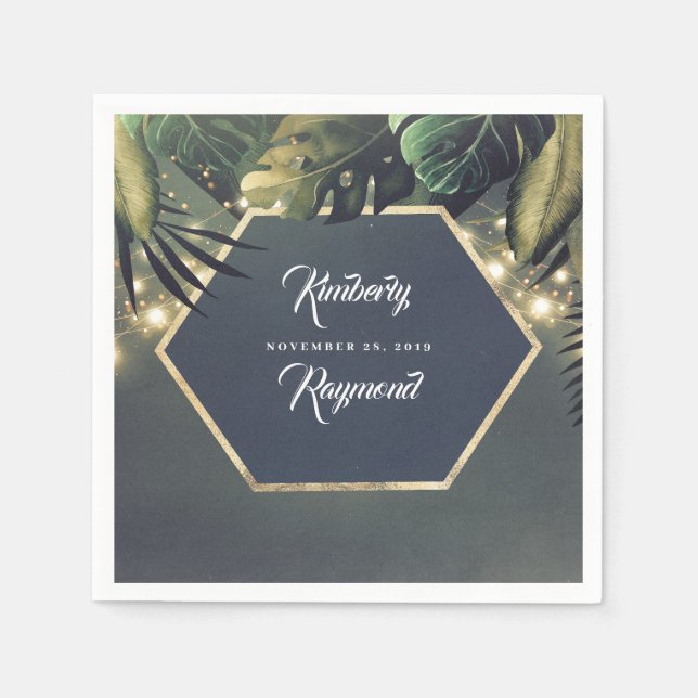 Tropical Palms Beach Serviette (Vorderseite)