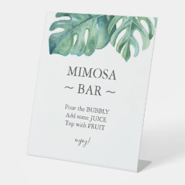 Tropical Palms Brautparty Mimosa Bar Sign Sockelschild