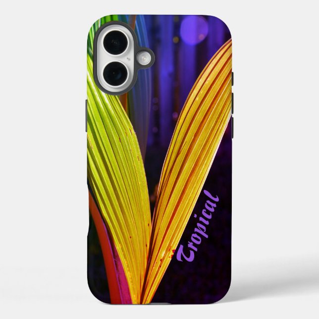 Tropical Palms Bright mehrfarbig Case-Mate iPhone Hülle (Rückseite)