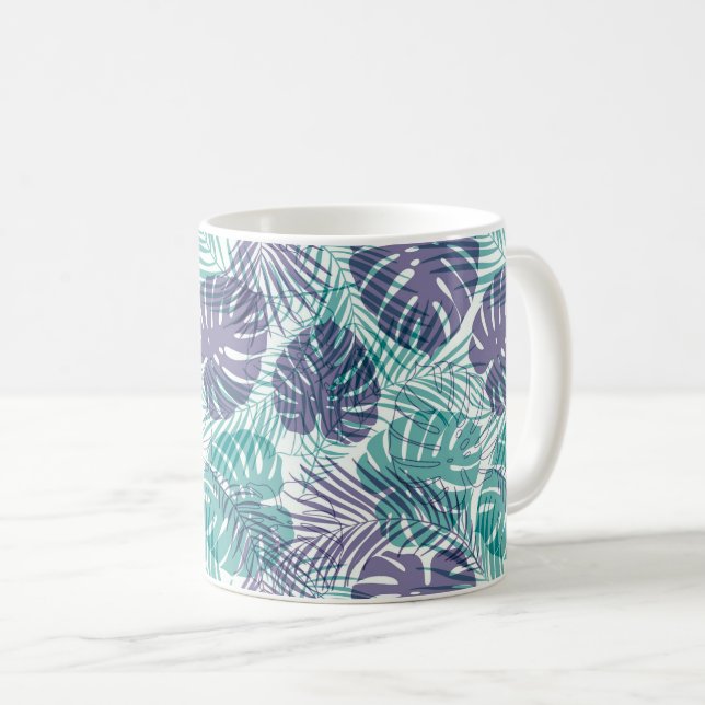 Tropical Palms Coffee Tasse (VorderseiteRechts)