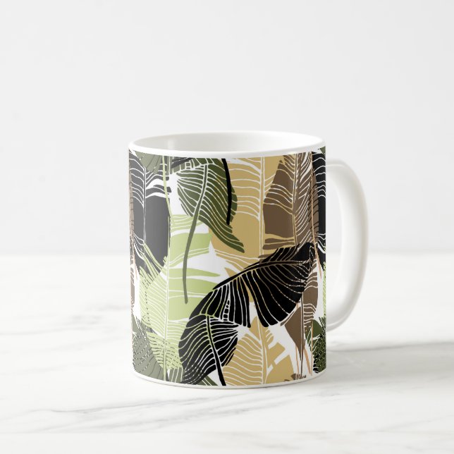 Tropical Palms Coffee Tasse (VorderseiteRechts)