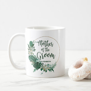 Tropical Palms Gold Circle Mother of the Groom Kaffeetasse