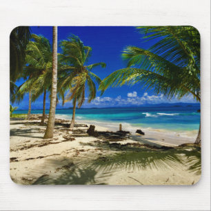 Tropical Palms San Blas Panama Sandy Beach Island Mousepad