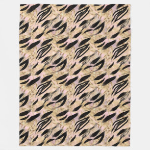 Tropical Palms Tiger Animal Print Fleecedecke