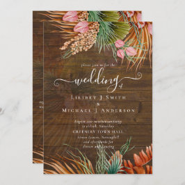 Tropical Pampas Grass Terracotta Wedding