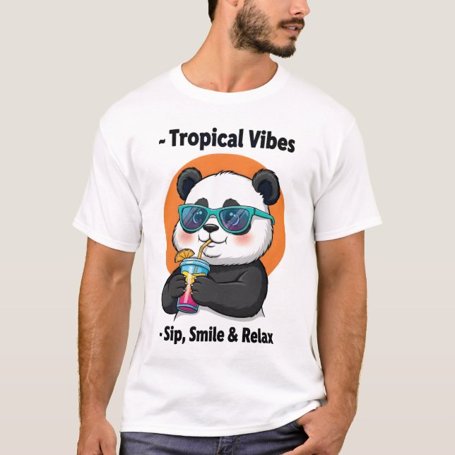 Tropical Panda Vibes T-Shirt (Vorderseite)