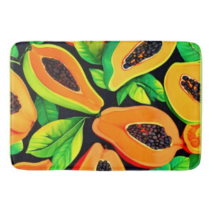 Tropical Papaya Paradise Badematte