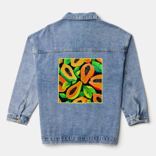 Tropical Papaya Paradise Jeansjacke