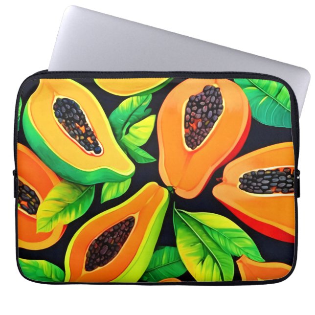 Tropical Papaya Paradise Laptopschutzhülle (Vorderseite)