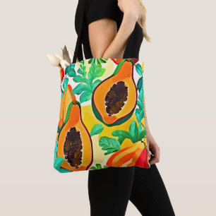 Tropical Papaya Pop Art