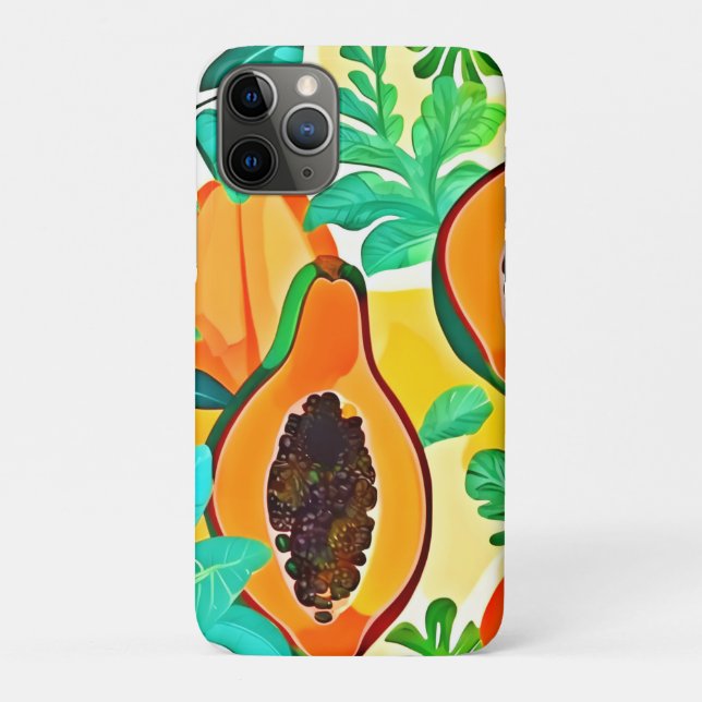Tropical Papaya Pop Art Case-Mate iPhone Hülle (Rückseite)