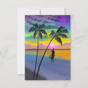 Tropical Paradise Art Card Dankeskarte