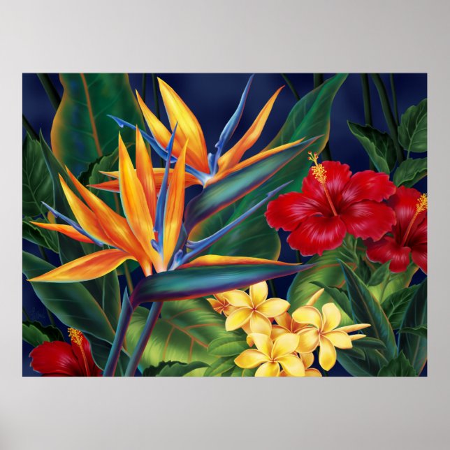 Tropical Paradise Art Poster (Vorne)