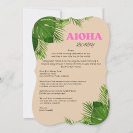 Tropical Paradise Babydusche: Aloha Baby Invite