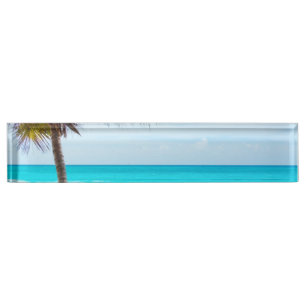 Tropical Paradise Beach Namensplakette