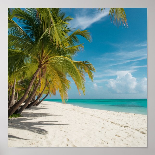 Tropical Paradise Beach Poster (Vorne)