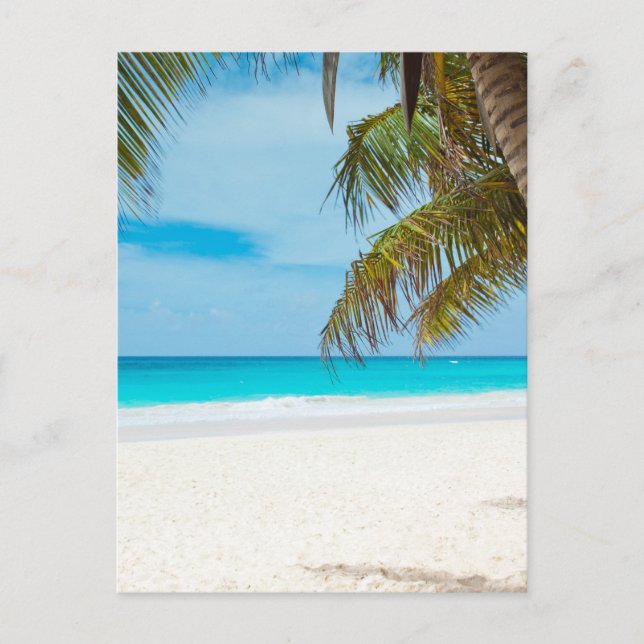 Tropical Paradise Beach Postkarte (Vorderseite)