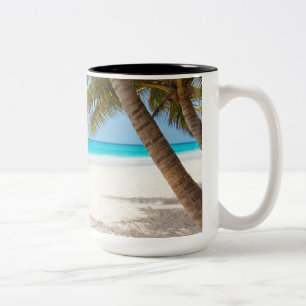 Tropical Paradise Beach Zweifarbige Tasse