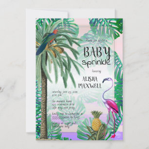 Tropical Paradise Greenery Boho Baby Sprinkle Einladung