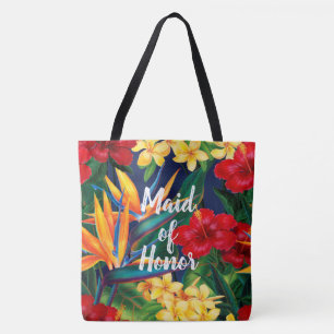 Tropical Paradise Hawaiian Customizable Beach Bag