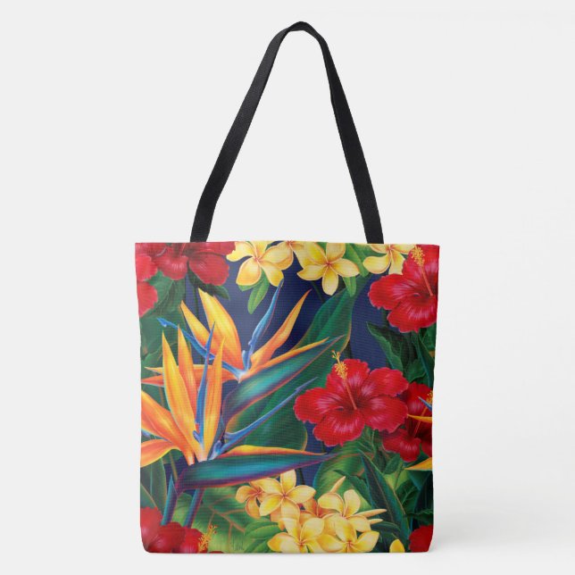 Tropical Paradise Hawaiian Floral Beach Bag (Vorderseite)