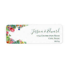 Tropical Paradise Hibiskus Hawaiian Address Label