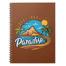 Tropical Paradise Island Logo Art