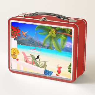 Tropical Paradise Metal Lunch Box