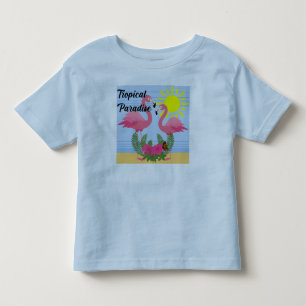 Tropical Paradise Pink Flamingo - Kleinkind Fine J T-shirt