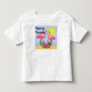 Tropical Paradise Pink Flamingo - Kleinkind Fine J T-shirt