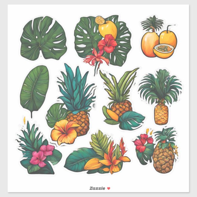 Tropical Paradise Sticker Pack (Blatt)