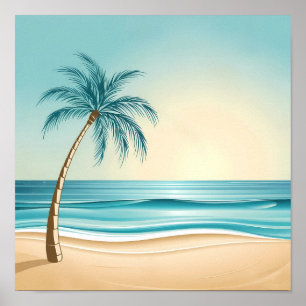 Tropical Paradise Sunset Poster