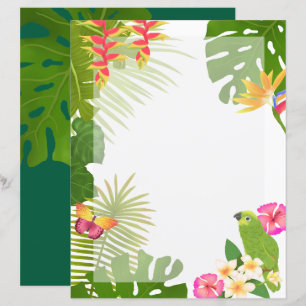 Tropical Paradise White Blank