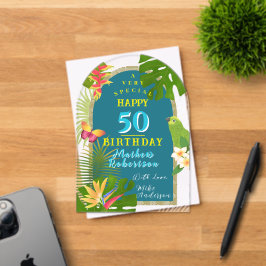 Tropical Paradise Yearly Birthday Card Acryleinladungen